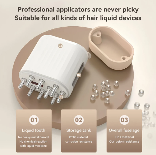 Scalp Oil & Serum Dispenser with LED and Vibration Technology for Scalp Stimulation