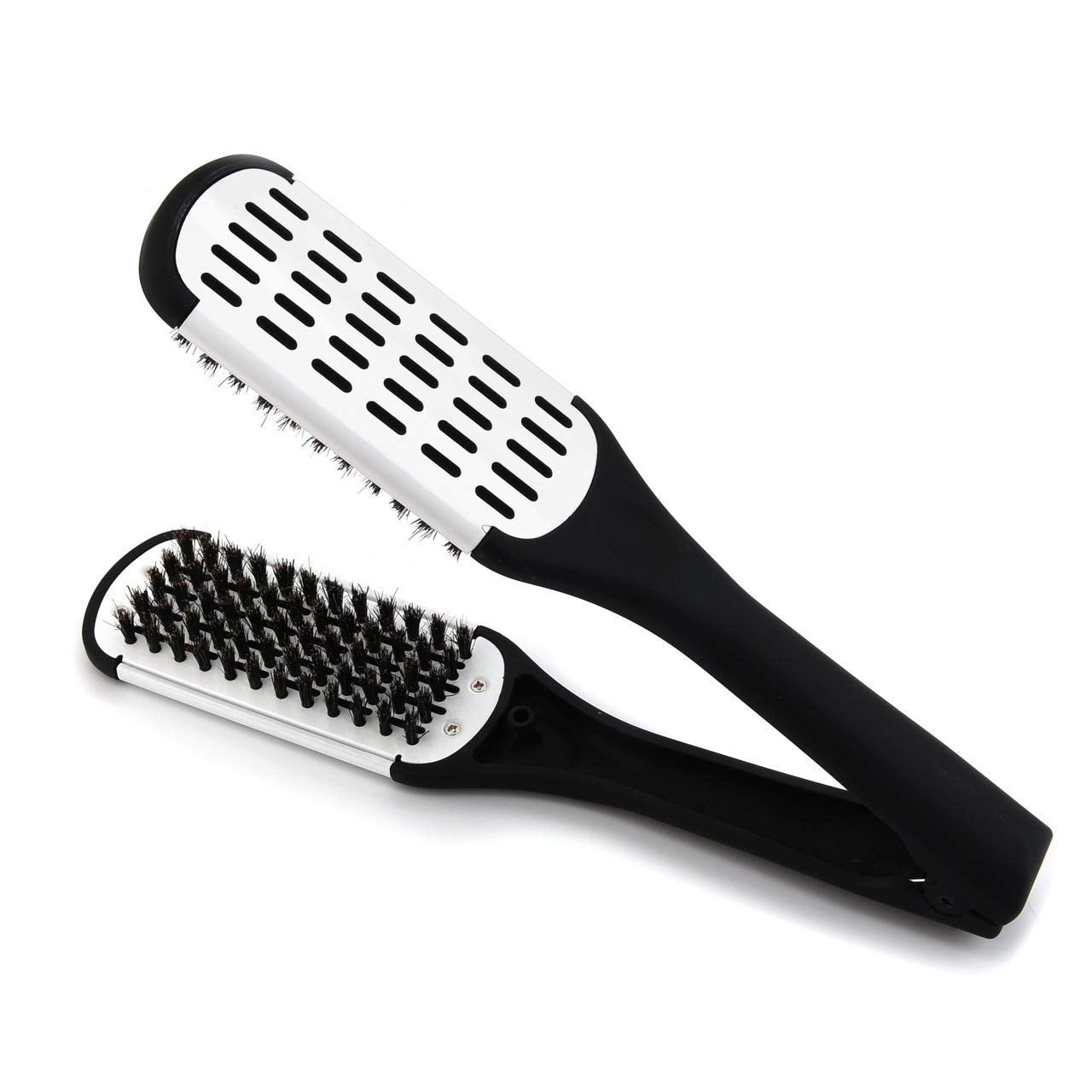 Clamp Brush for Straightening and Smoothing Hair